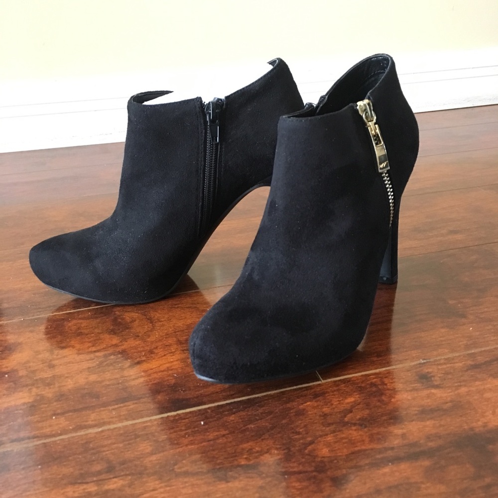 Black Suede Booties